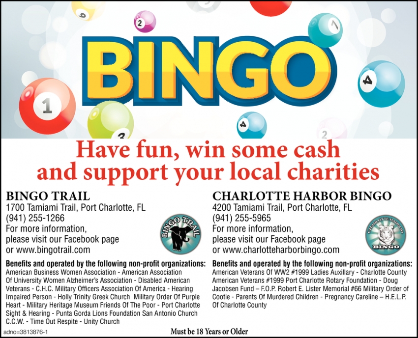 Have Fun, Bingo Trail & Charlotte Harbor Bingo, Port Charlotte, FL